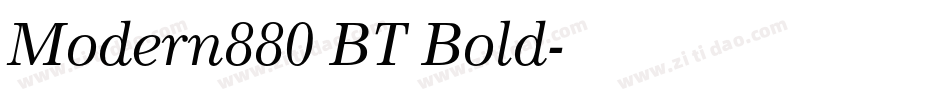 Modern880 BT Bold字体转换